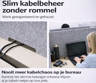FocusDesk Akoestisch Bureauscherm – 9 mm | Maximale focus, Minimale afleiding.