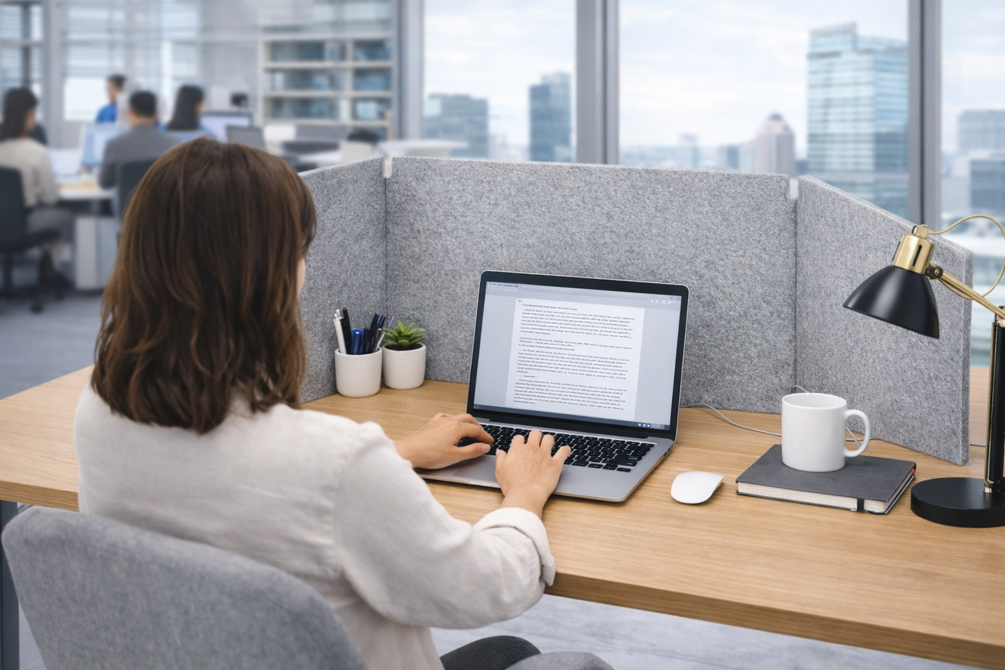 FocusDesk Acoustic Desk Screen – 12 mm Extra Thick | More Focus, Less Distraction