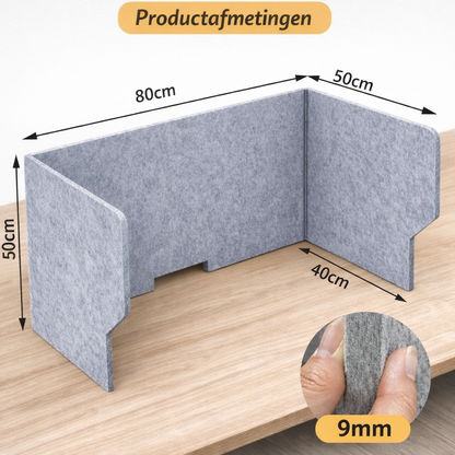 Écran de bureau acoustique FocusDesk – 9 mm | Charge maximale, distraction minimale.