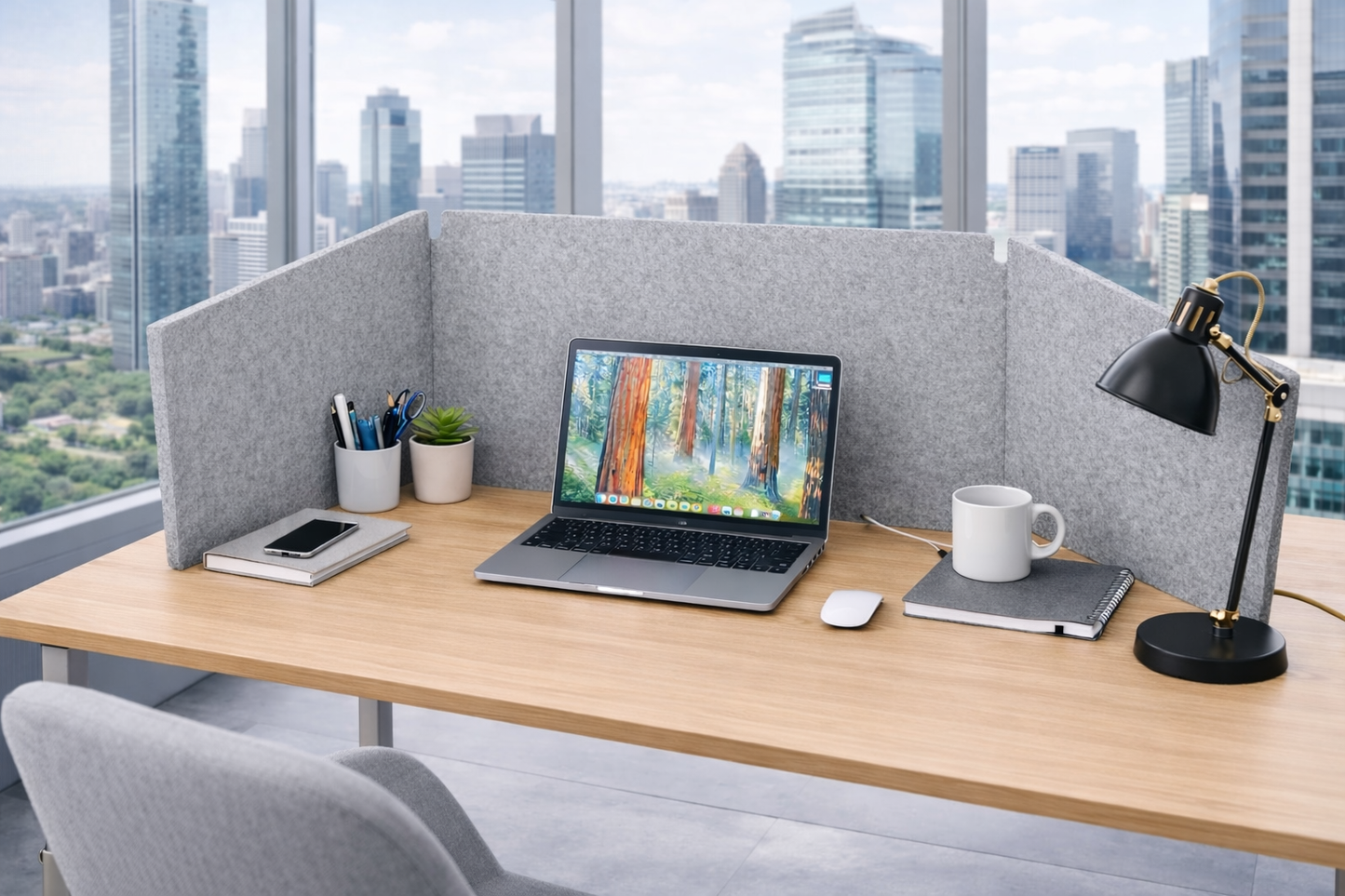 FocusDesk Acoustic Desk Screen – 12 mm Extra Thick | More Focus, Less Distraction